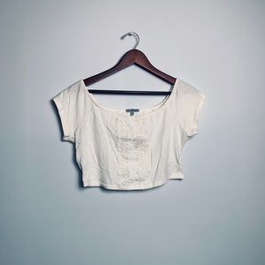 White Lace Crop